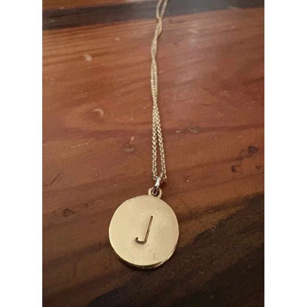 Kate Spade New York Gold Tone Pendant Necklace Letter ‘J’ One In A Million J2